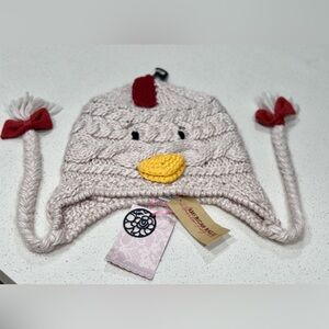 NWT American Rag Knitted Chicken Beanie | Wool Blend Animal Hat with Earflaps